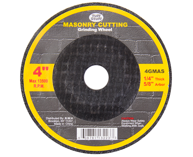 4" X 1/4" X 5/8" Arbor Masonry Grinding Wheel