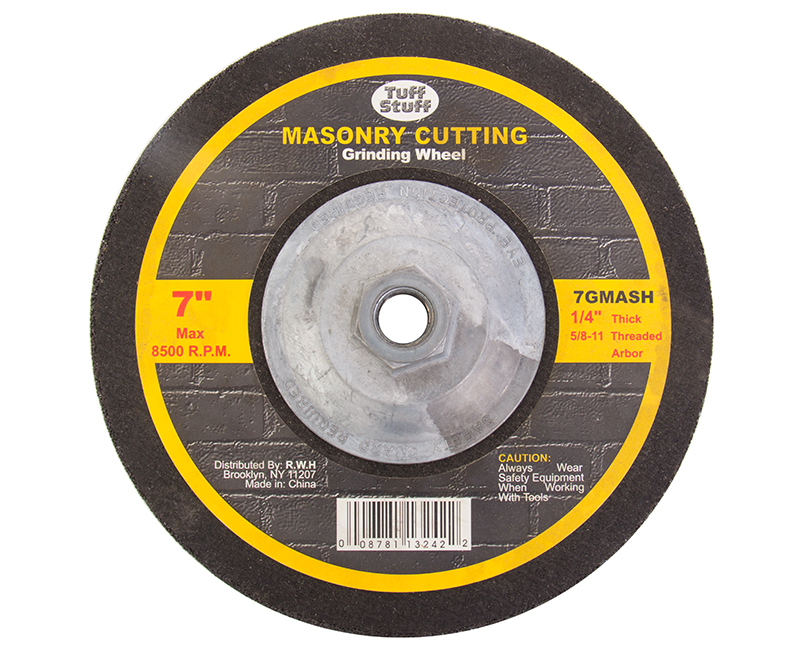 7" X 1/4" X 5/8-11 Spin On Masonry Grinding Wheel