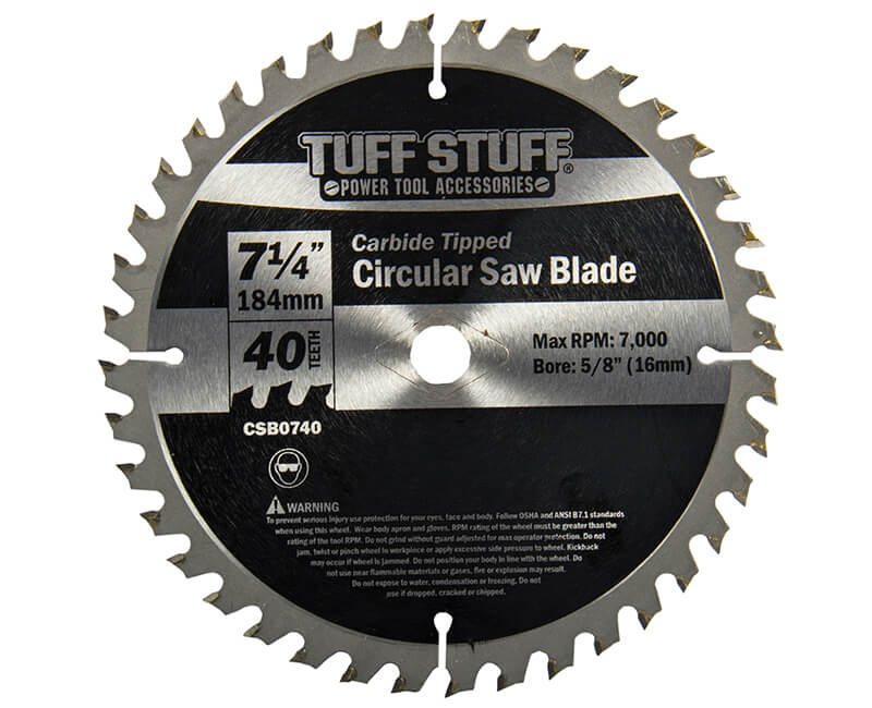 7-1/4" Circular Saw Blade - 40T