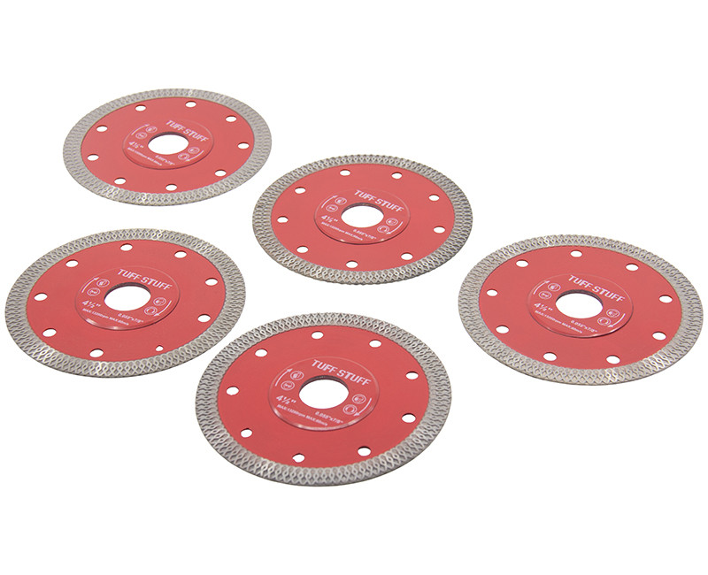 Diamond Saw Blade 4.5" x 0.047" x 7/8" Smooth Cutting 5 PK Carded