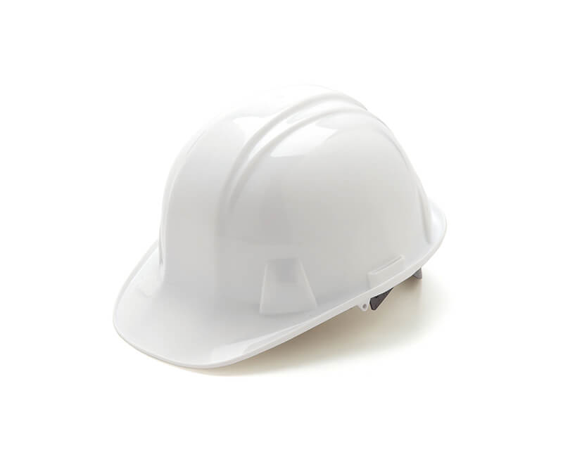 White Hard Hat - 4 Point Pin Lock Suspension