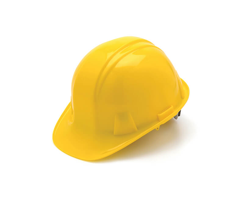 Yellow Hard Hat - 4 Point Pin Lock Suspension