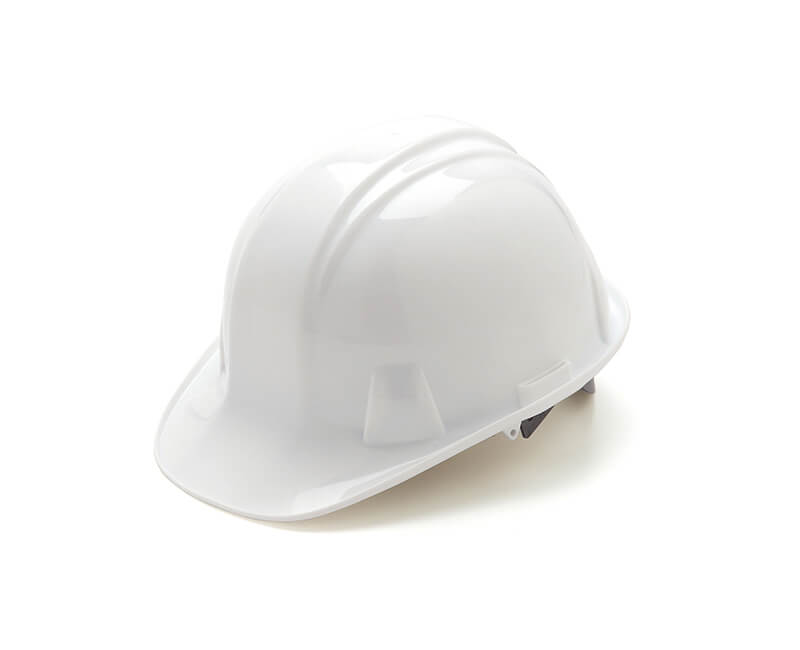 White Hard Hat - 4 Point Pin Lock Suspension