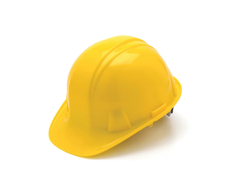 Yellow Hard Hat - 4 Point Pin Lock Suspension