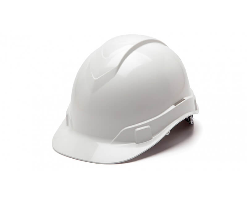 White Hard Hat - 6 Point Ratchet Suspension