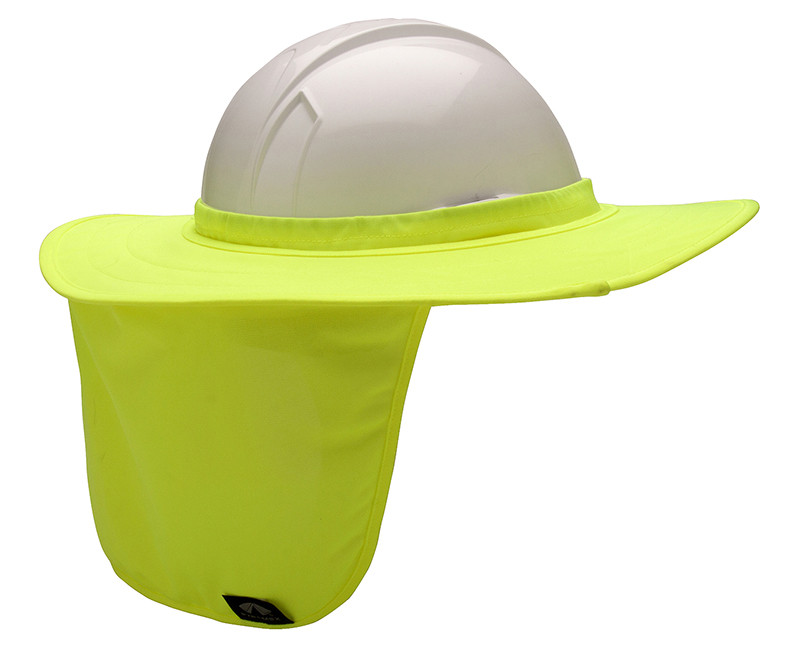 HARD HAT SHADE WITH BRIM HI VIS LIME