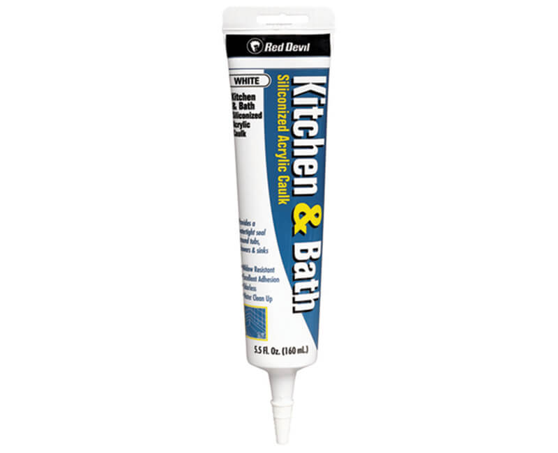 5.5 Oz. Kitchen & Bath Silicone Acrylic Caulk - White