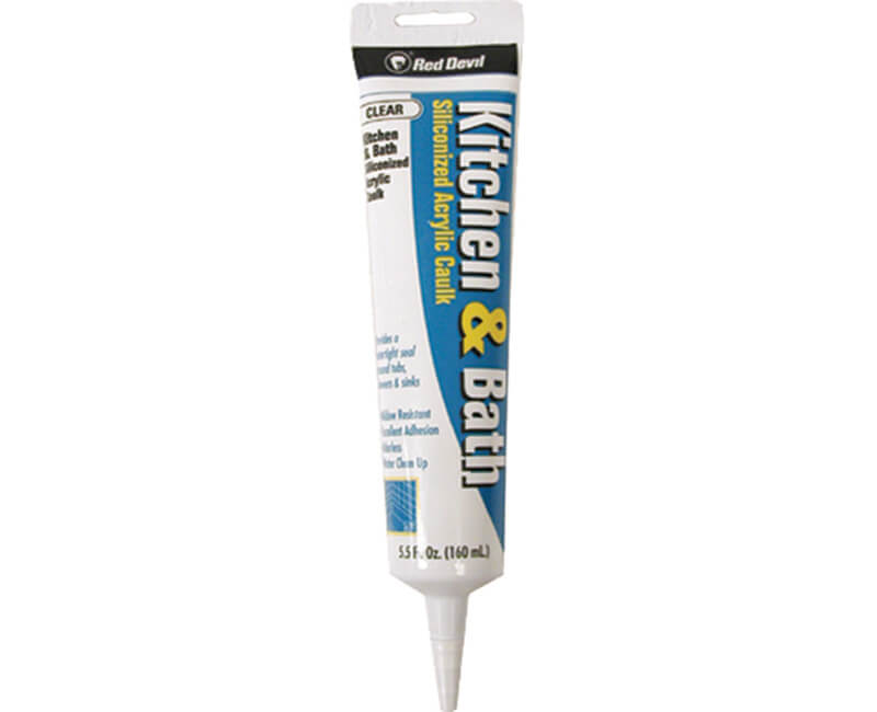 5.5 Oz. Kitchen & Bath Silicone Acrylic Caulk - Clear