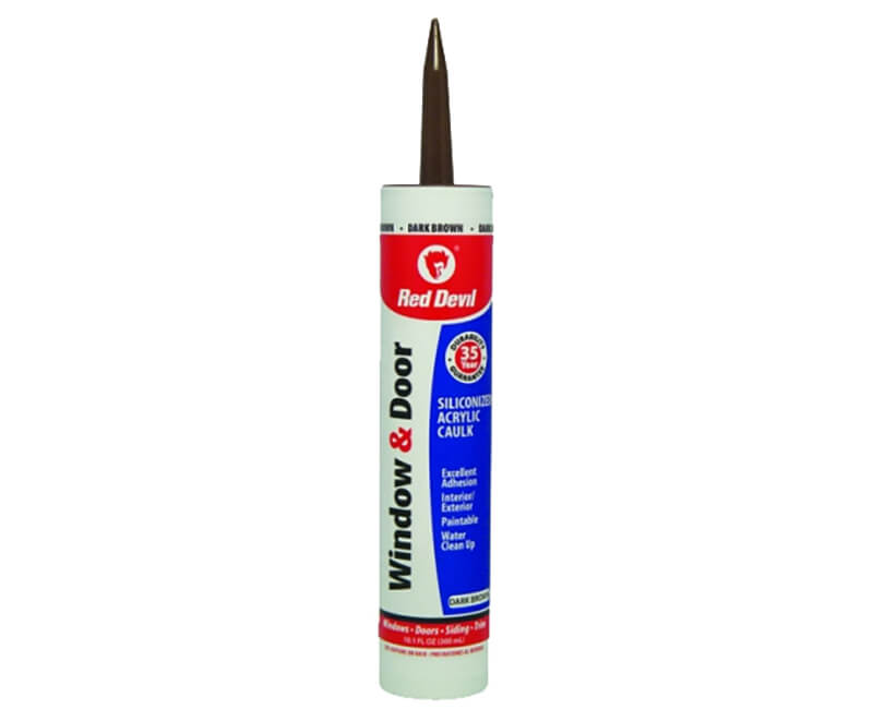 10 Oz. Window & Door Silicone Acrylic Caulk - Brown