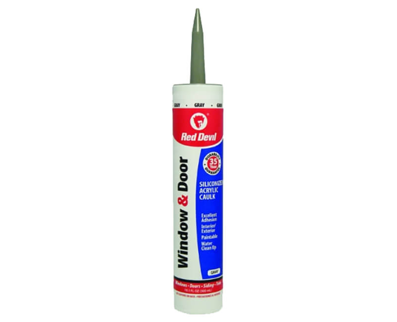 10 Oz. Window & Door Silicone Acrylic Caulk - Gray