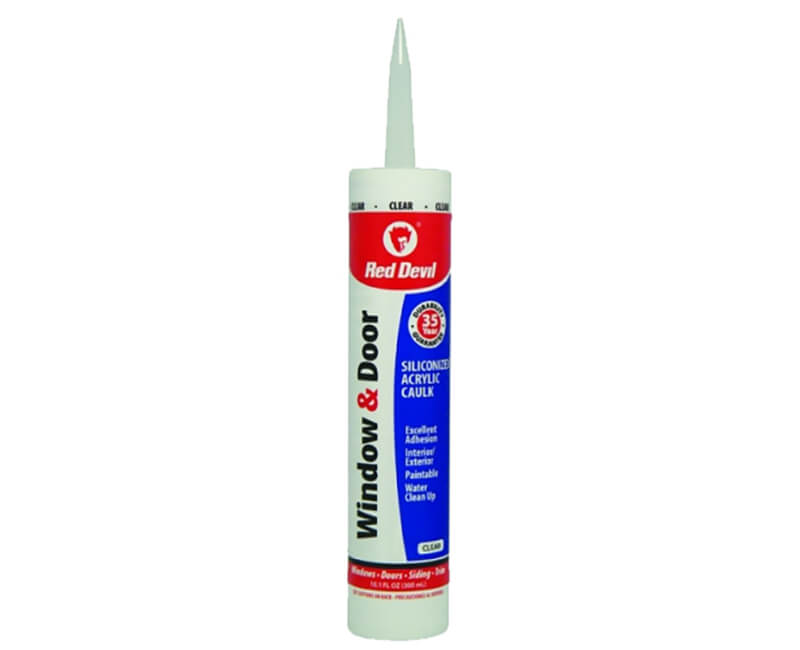 10 Oz. Window & Door Silicone Acrylic Caulk - Clear