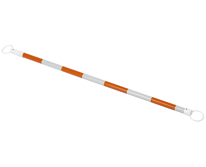 RETRACTABLE CONE BAR ORANGE/WHITE 70"-120"