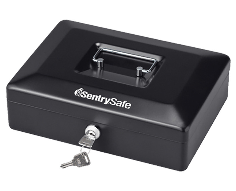 CASH BOX W/ KEY 7.6"L X 3.4"H X 10.3" W