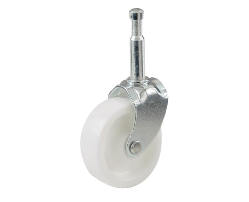 2" White Plastic Swivel Bearing Stem - 2 Per Card