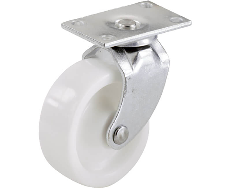 2" White Plastic Swivel Bearing Plate - 2 Per Card