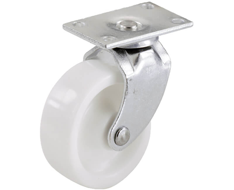 1-1/4" White Plastic Swivel Bearing Plate - 2 Per Card