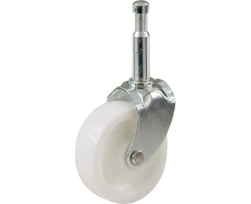 1-1/4" White Plastic Swivel Bearing Stem - 2 Per Card