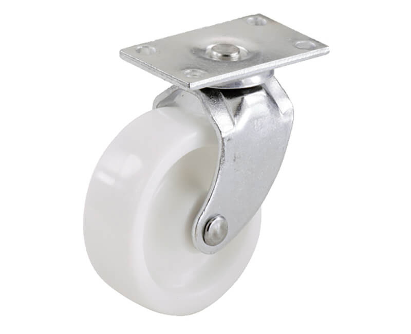 1-5/8" White Plastic Swivel Bearing Plate - 2 Per Card