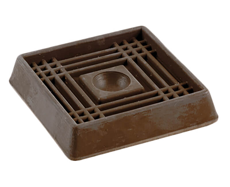 1-1/2" I.D. Square Brown Rubber Cups - 4 Per Card