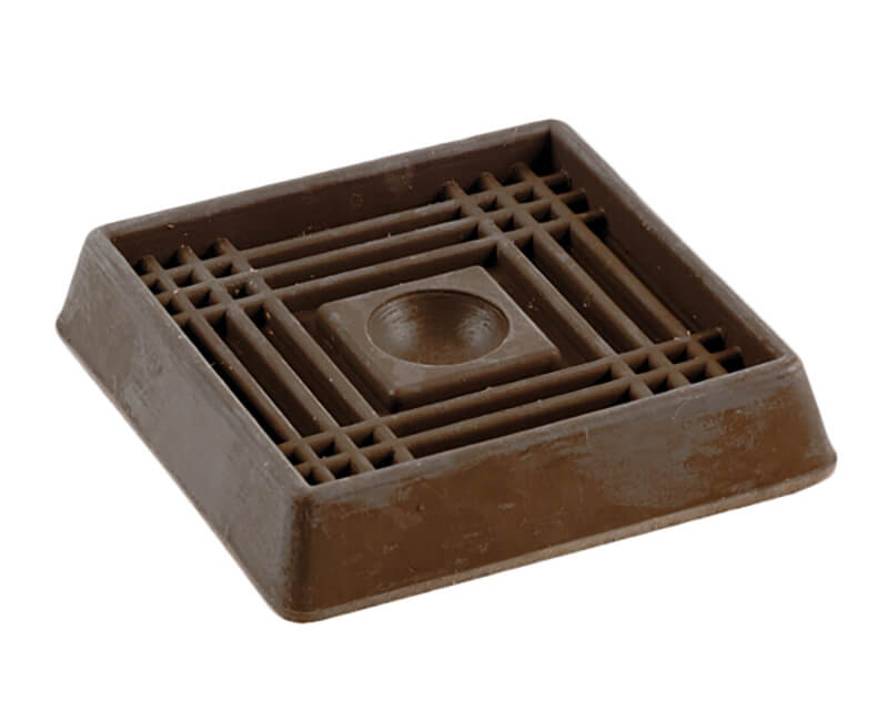 2" I.D. Square Brown Rubber Cups - 4 Per Card