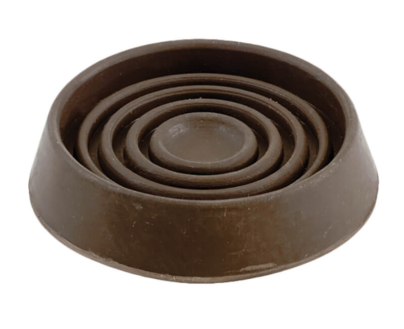 1-3/4" I.D. Round Brown Rubber Cups - 4 Per Card