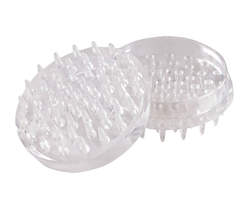 1-7/8" I.D. Round Clear Spiked Cups - 4 Per Card