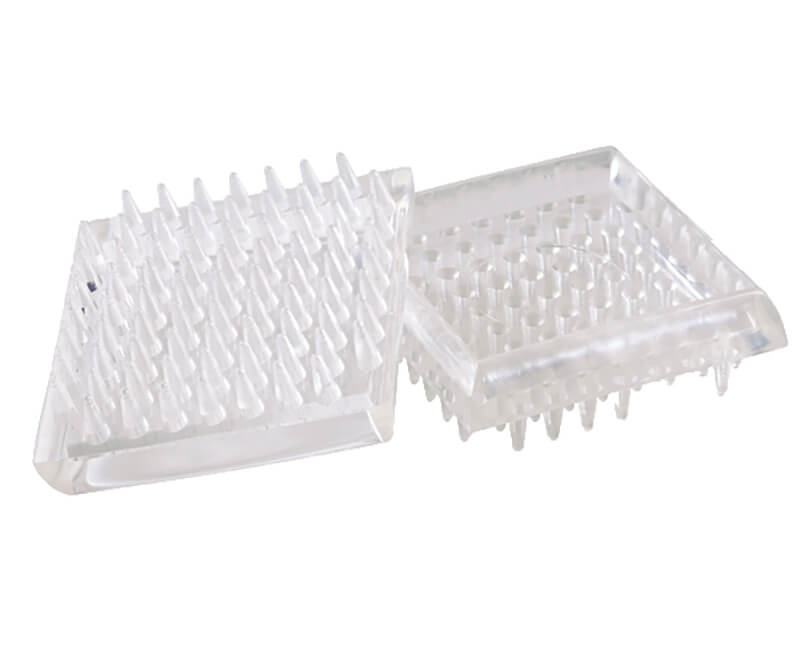 1-7/8" I.D. Square Clear Spiked Cups - 4 Per Card