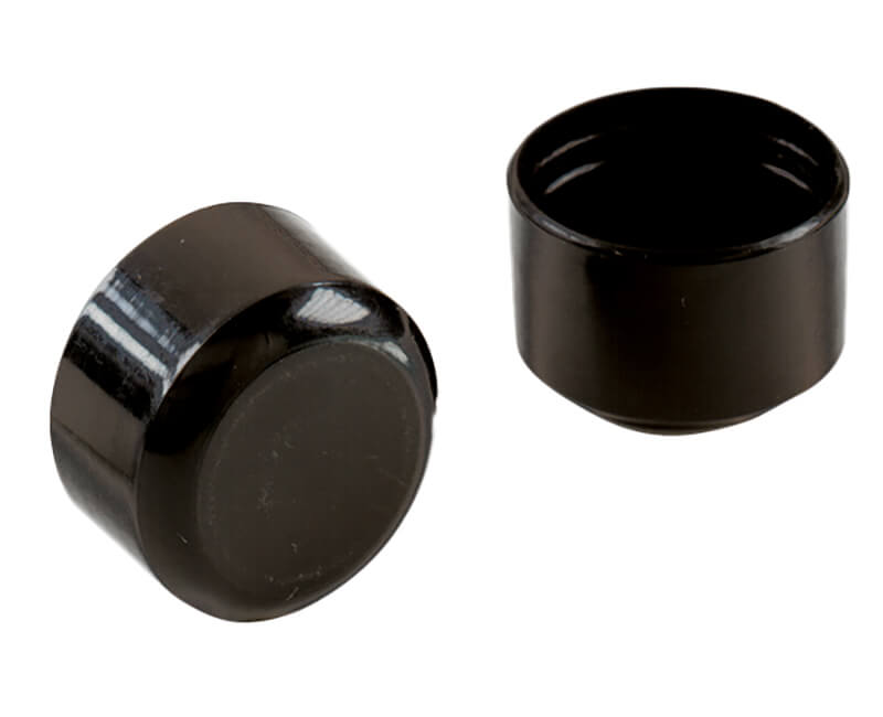 5/8" Black Plastic Leg Tip - 4 Per Card