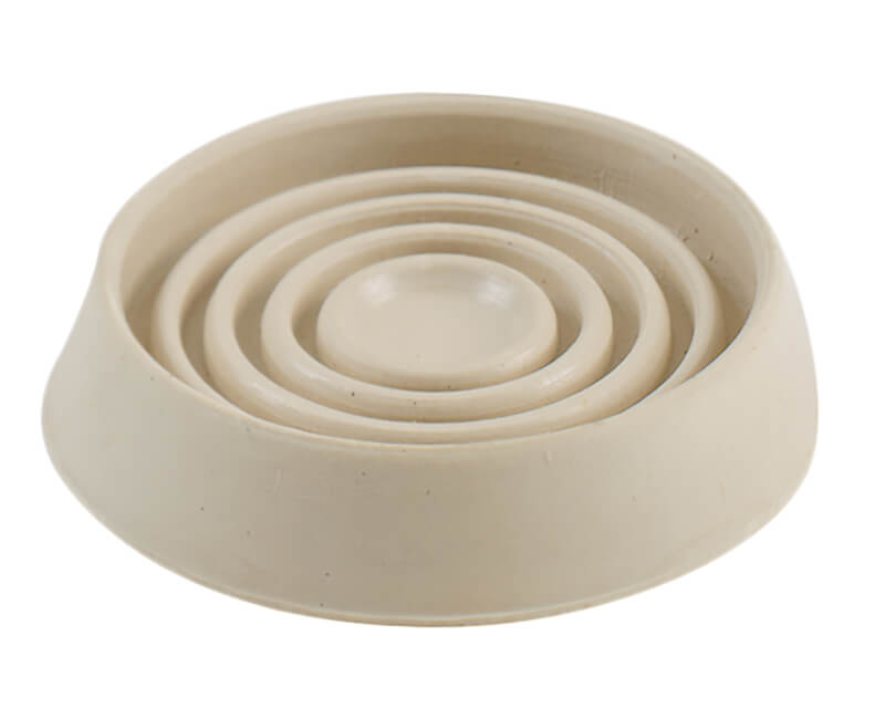 1-3/4" I.D. Round White Rubber Cups - 4 Per Card