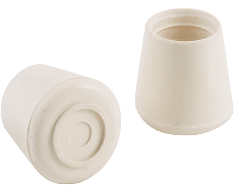 1-1/4" White Rubber Leg Tip - 4 Per Card