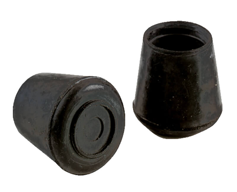 1-1/4" Black Rubber Leg Tip - 4 Per Card