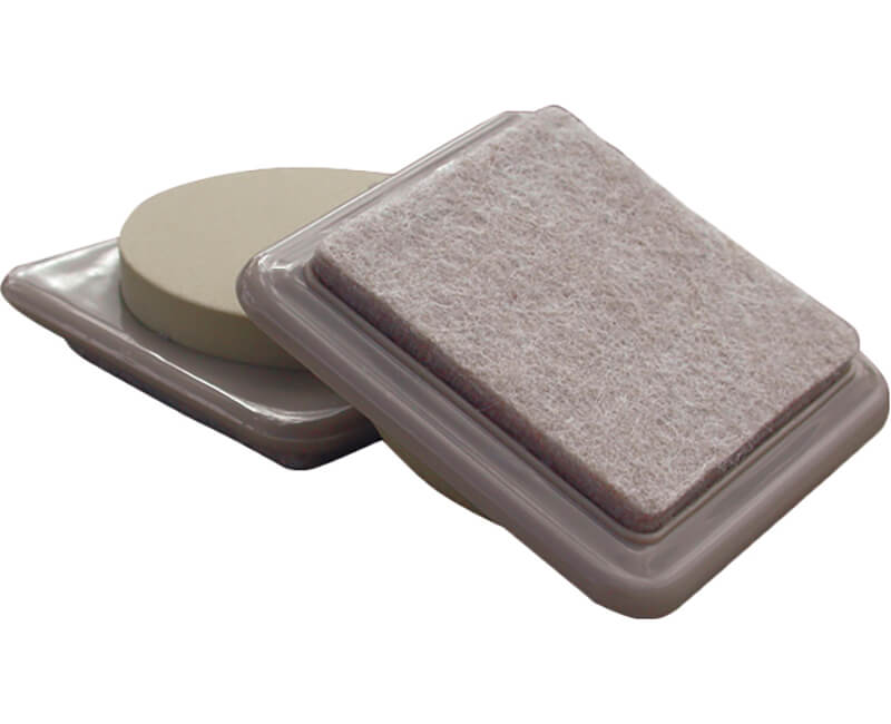 3" X 3" Tan Felt Gard Furniture Slides - 4 Per Card