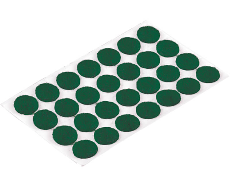 Assorted Green Felt Pads - 28 Per Card