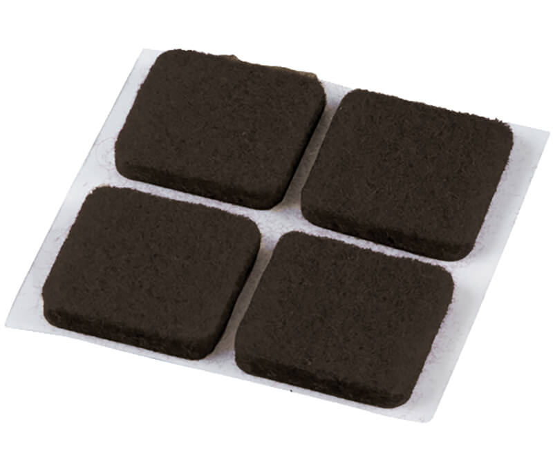 3/4" Square Medium Felt Gard Pads - 12 Per Card