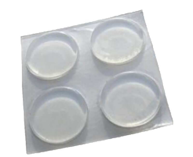 3/4" Clear Self-Adhering Bumpers - 8 Per Card