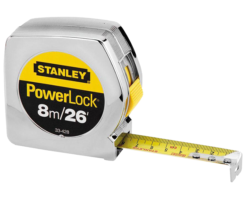 1" x 8m/26' Power Lock Metric/Inch Classic Tape Ruler