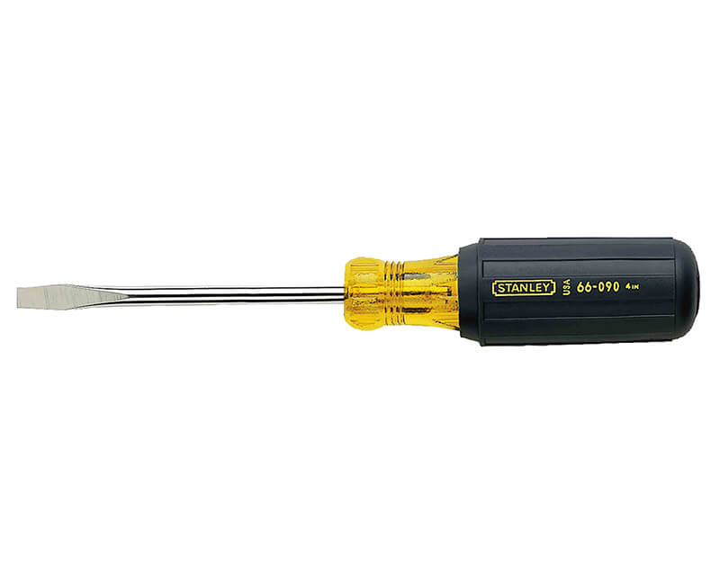 1/4" X 4" Vinyl Grip Standard Blade Standard Tip Screwdriver