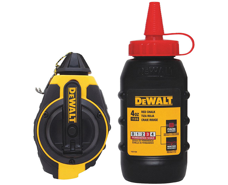 DEWALT 3 + 1 CHALK REEL WITH RED CHALK