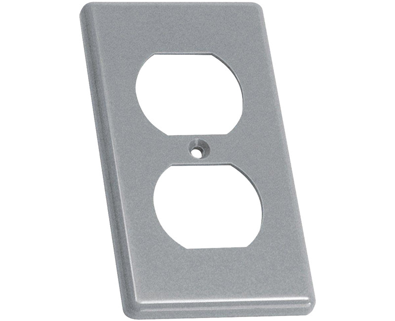 ELECTRICAL HANDY BOX COVER 2" X 4" DUPLEX RECEPTACLE 0.8MM THICK