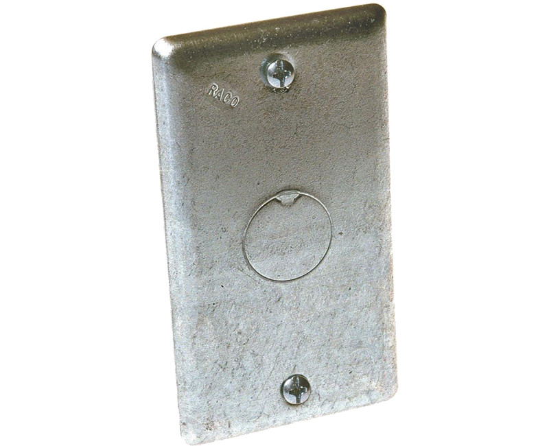 ELECTRICAL HANDY BOX COVER 2" X 4" 1/2" KNOCKOUT 0.8MM THICK