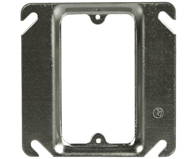 ELECTRICL BOX ADAPTER PLATE 4" 2-GANG 1-DEVICE 1/4" RAISED