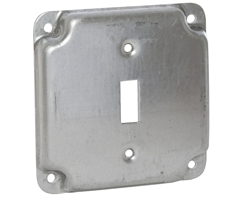 ELECTRICAL BOX COVER 4" SQUARE 1900 RAISED SINGLE TOGGLE