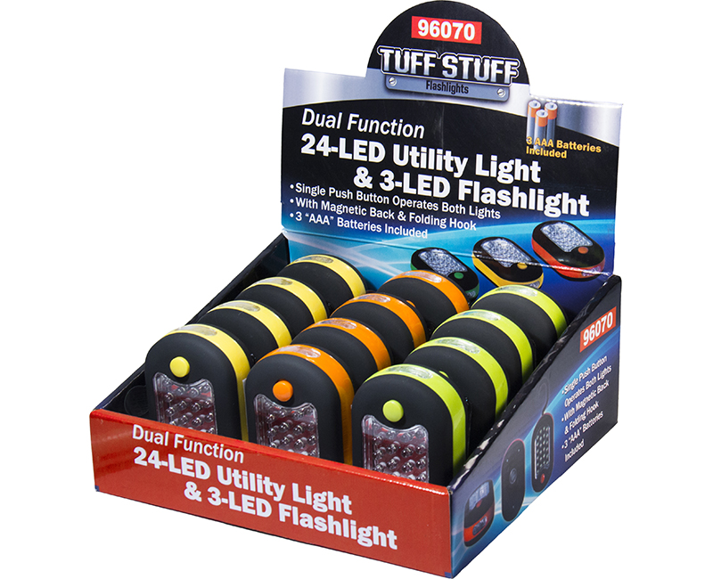 24-LED Utility Light With 3-LED Flashlight