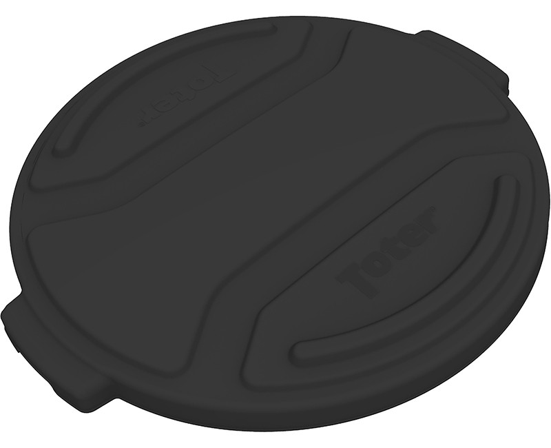 20 GALLON ROUND LID BLACK