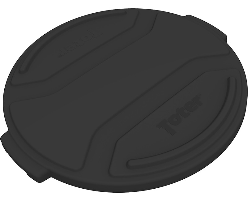 44 GALLON ROUND LID BLACK