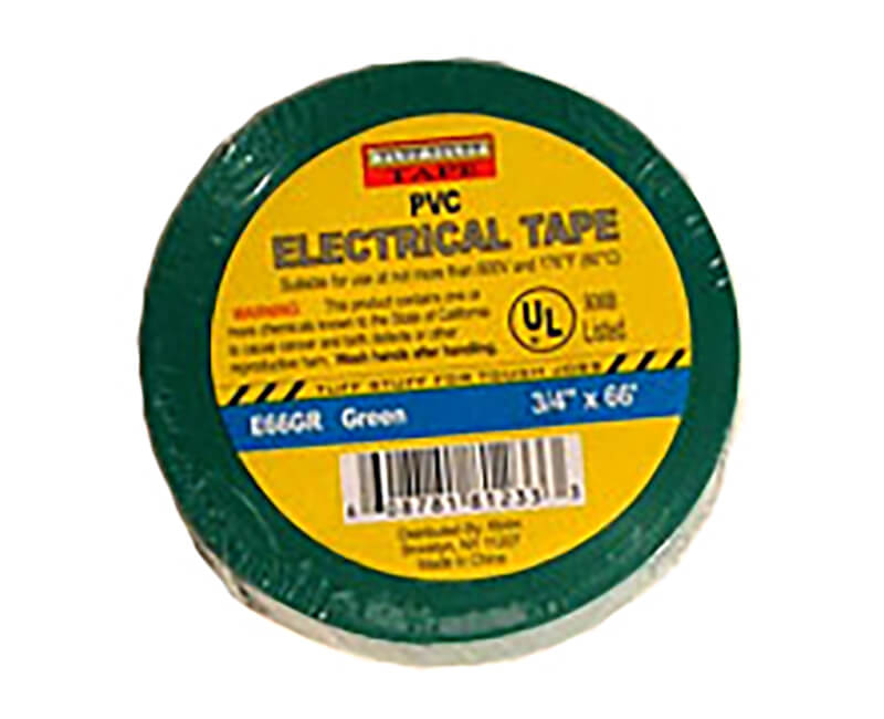 3/4" X 60' Electrical Tape - Green