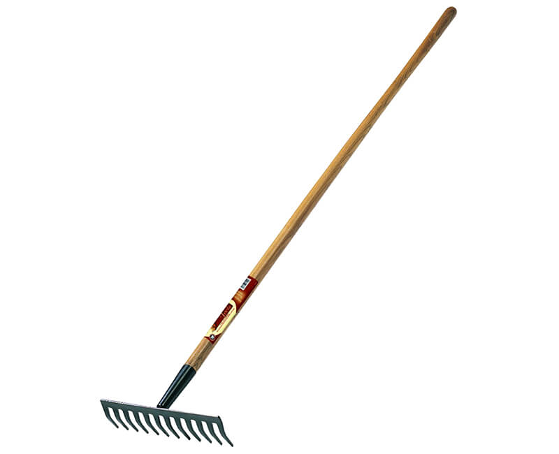 Level Head Rake - Long Wood Handle