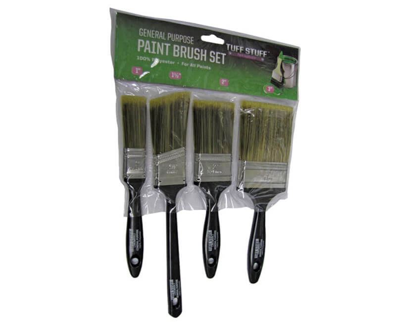 4 PC. Flat General Purpose Paint Brush Set