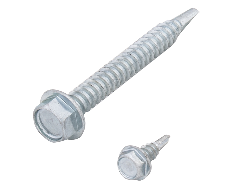 Sheet Metal Screw Hex Head Tek ZP - 10" X 1-1/4"