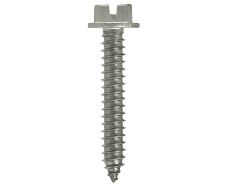 Sheet Metal Screw Slot Hex Head ZP - 6" X 3/8"